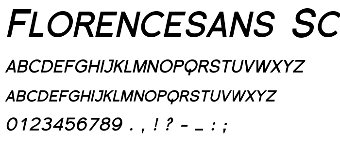 Florencesans SC Bold Italic font